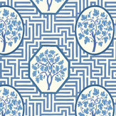 Royal Maze Wallpaper - Royal Blue - by G P & J Baker