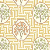 Royal Maze Wallpaper - Ochre - by G P & J Baker