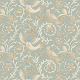 Royal Court Wallpaper - Old Blue - by G P & J Baker