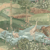 Palace Tapestry Wallpaper - Royal Green - by G P & J Baker