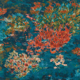 Fiore Wallpaper - Midnight / Spice - by Clarke & Clarke. Click for more details and a description.