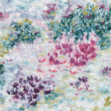 Fiore Wallpaper - Slate / Amethyst - by Clarke & Clarke