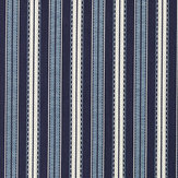 Hammersmith Woven Stripe Fabric - Indigo - by Morris