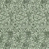 Bird & Anemone Weave Fabric - Teal - by Morris