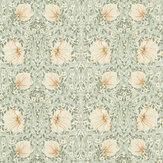 Pimpernel Wide Width Fabric - Sage/ Caramel - by Morris