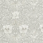 Pure Honeysuckle & Tulip Wide Width Fabric - Soft Mint/ Grey - by Morris