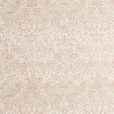 Pure Strawberry Thief Sheer Wide Width Fabric - Blush - by Morris
