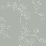 Magnolia Branches Wallpaper - Grey - by Magnolia Home