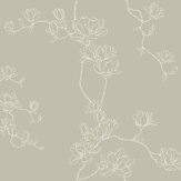 Magnolia Branches Wallpaper - Beige - by Magnolia Home