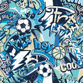 Sports Graffiti Large Mural - Blue Mix - by Origin Murals
