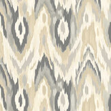 Watercolour Ikat Medium Mural - Stone / Linen - by Origin Murals