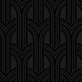 Geometric Arches Wallpaper - Onyx - by NextWall