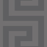Geometric Maze Wallpaper - Graphite - by NextWall