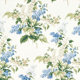 Delphinium & Lilac Fabric - Larkspur Blue - by Sanderson