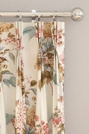 Delphinium & Lilac Curtains - Madder Rose/ Sepia - by Sanderson. Click for more details and a description.