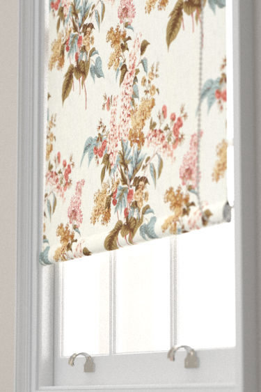 Delphinium & Lilac Blind - Madder Rose/ Sepia - by Sanderson. Click for more details and a description.
