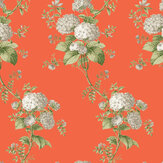 Heidi Wallpaper - Persimmon - by The Design Archives. Click for more details and a description.