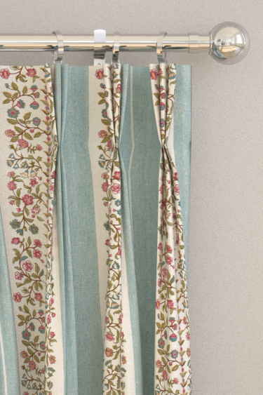 Pergola Embroidery Curtains - Mineral Blue - by Sanderson. Click for more details and a description.