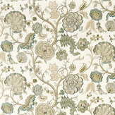 Salisbury Embroidery Fabric - Yew Green - by Sanderson