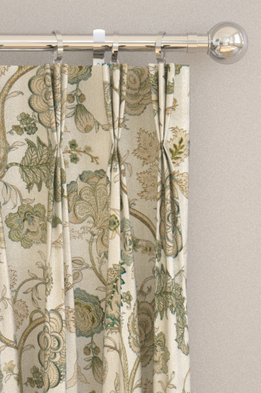 Salisbury Embroidery Curtains - Yew Green - by Sanderson. Click for more details and a description.
