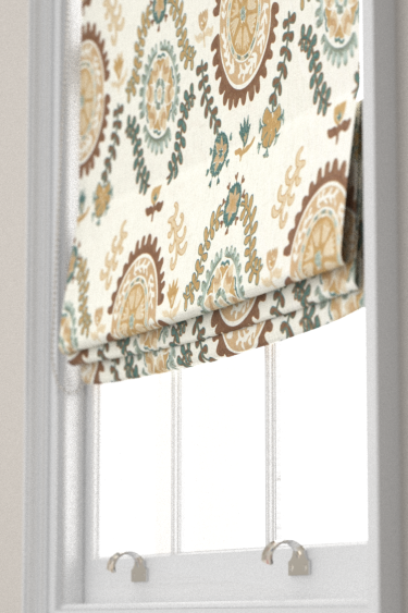 Annabel's Suzani Blind - Mineral/ Gritstone - by Sanderson. Click for more details and a description.
