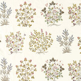 Thyme Walk Fabric - Damson/ Quince - by Sanderson