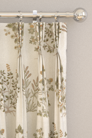 Thyme Walk Curtains - Lichen/ Gooseberry - by Sanderson. Click for more details and a description.
