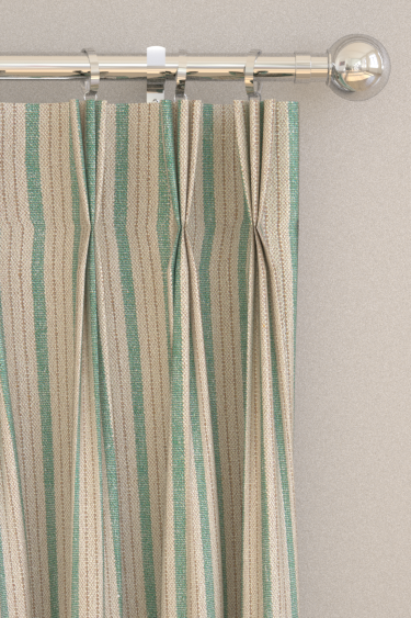 Tetbury Stripe Curtains - Mineral Blue - by Sanderson. Click for more details and a description.