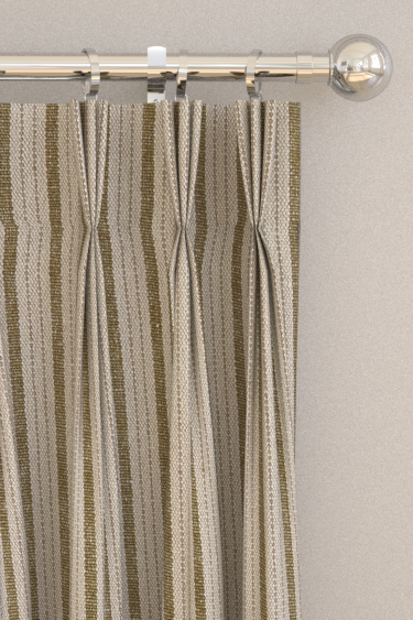Tetbury Stripe Curtains - Meadow Moss - by Sanderson. Click for more details and a description.