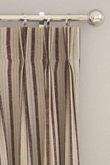Tetbury Stripe Curtains - Indian Oak - by Sanderson. Click for more details and a description.