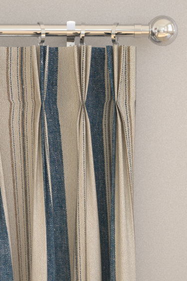 Highgrove Stripe Curtains - Jodhpur Blue - by Sanderson. Click for more details and a description.
