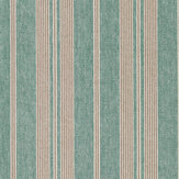 Amberley Stripe Fabric - Mineral Blue - by Sanderson