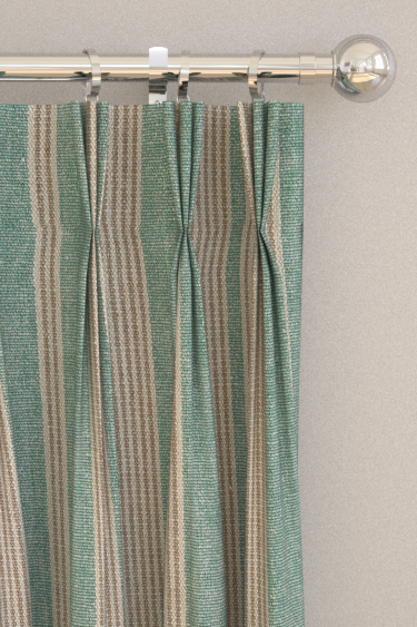 Amberley Stripe Curtains - Mineral Blue - by Sanderson. Click for more details and a description.
