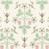 Strawberry Wallpaper - Blush & Mint on Pastel - by Cole & Son