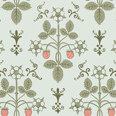 Strawberry Wallpaper - Duck Egg - by Cole & Son