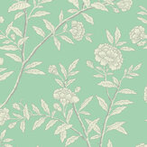 Roseberry Wallpaper - Jade - by Cole & Son