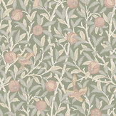 Bird & Pomegranate Wallpaper - Rose Garden - by William Morris at Home