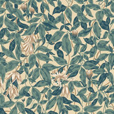 Linnea Wallpaper - Blue - by Sandberg