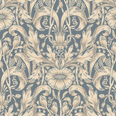 Emil Wallpaper - Indigo Blue - by Sandberg. Click for more details and a description.
