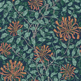 Honeysuckle Wallpaper - Tidewater Blue - by William Morris at Home