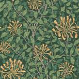 Honeysuckle Wallpaper - Verde - by William Morris at Home