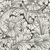 Acanthus Wallpaper - Soot & Snow - by Cole & Son