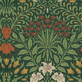 Garden Wallpaper - Moss Green - by William Morris at Home
