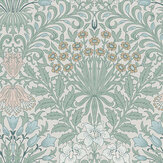 Garden Wallpaper - Cottages Blues - by William Morris at Home