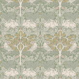 Brother Rabbit Wallpaper - Sage - by William Morris at Home