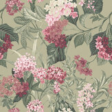 Misake Wallpaper - Pink / Green - by Albany