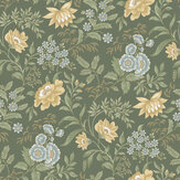 Garden Muse Wallpaper - Evergreen - by Albany