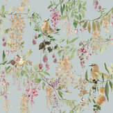 Blackberry Trail Wallpaper - Blue - by Albany. Click for more details and a description.
