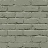 Painted Brick Wallpaper - Sage - by Albany. Click for more details and a description.