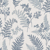 Fern Wallpaper - Blue - by Albany